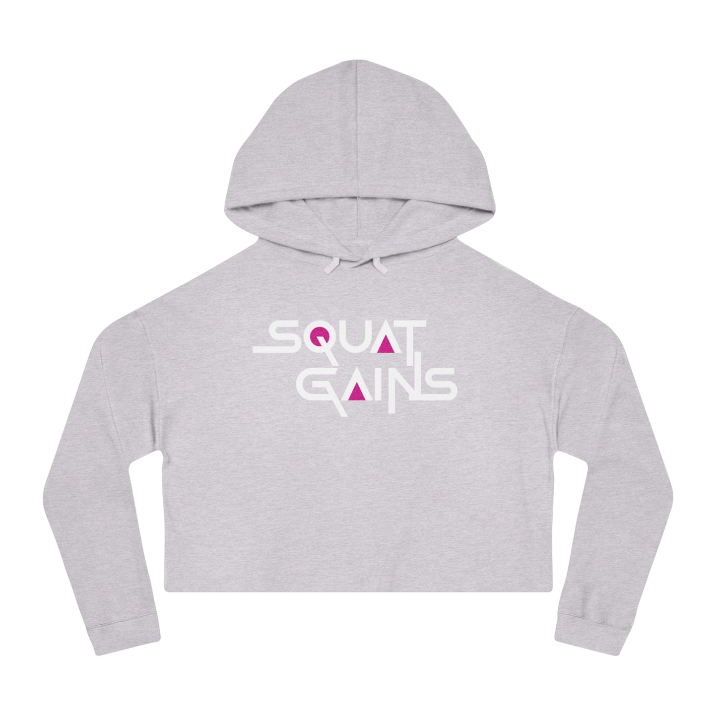 "Squat Gains" - Cropped Hooded Sweatshirt
