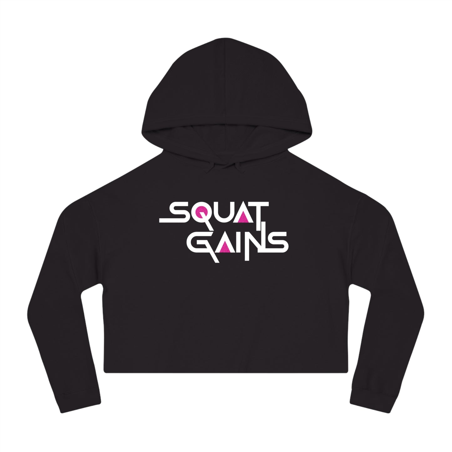 "Squat Gains" - Cropped Hooded Sweatshirt